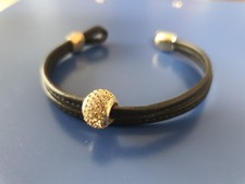 Lederarmband Damen Silber vergoldet von Lovelinks