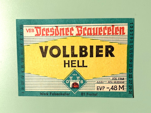 Bieretikett ddr veb - bieretikett, ,