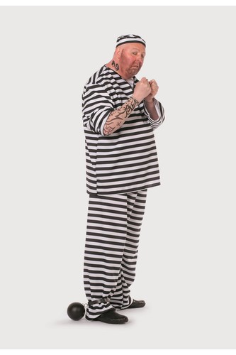 Sträfling faschingskostüm - sträfling,