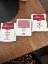 Stampin up Rotkäppchenrot+Rokoko-Rosa+Glutrot Stempelkissen