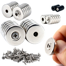 Neodym Magnete Mit Loch Bohrung Senkung Magnetscheiben Scheibe Rund Stark