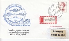 L 762 Landungsboot LACHS , Bundesmarine, Schiffspost, Beleg mit MSP52-1989