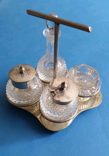 Antike menage versilbert glas - versilbert,
