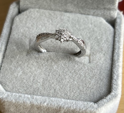 925 silber ring - silber, diamant