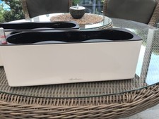 Lechuza Pflanzkasten Cube Glossy Triple weiß highgloss