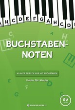 Buchstaben Noten: Lieder für Kinder + Videos. Klavier, Keyboard für Anfänger