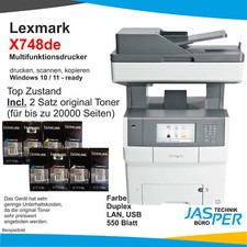 Lexmark X748de Multifunktion Drucker Scanner Kopierer Windows 10 11 ready
