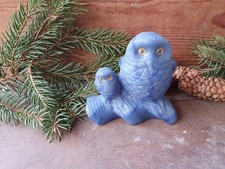 Blauquarz Eule mit Küken –