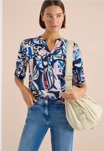 Cecil 346525 split bluse 4 - 346525, 3/4