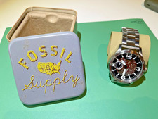 Fossil ME3129 Herrenuhr – Skelett-Design – Handaufzug – Edelstahl – Originalbox