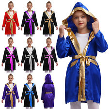Kinder Jungen Boxermantel Athletisch Cape Aktiv Umhang Mit Gürtel Halloween