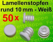 50 Lamellenstopfen Weiss Ø