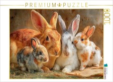 CALVENDO Puzzle Kaninchenportraits | 1000 Teile Lege-Größe 64x48cm Foto-Puzzle f