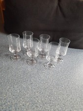 6 Biertulpen Glas 70er Jahre (H 17,5 cm)(D 7 cm)