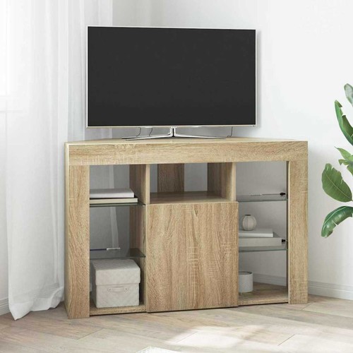 Eck led schrank - led, sonoma