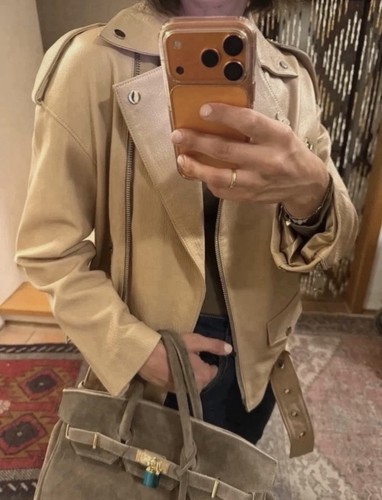 Echtleder bikerjacke - echtleder, |