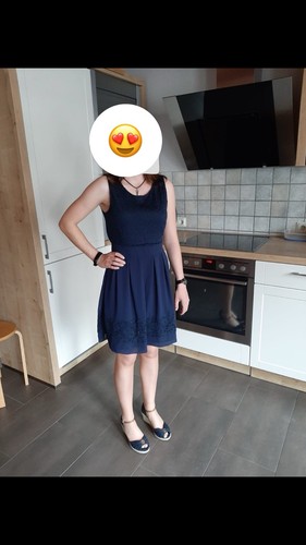 Dunkelblaues kleid spitze - dunkelblaues,
