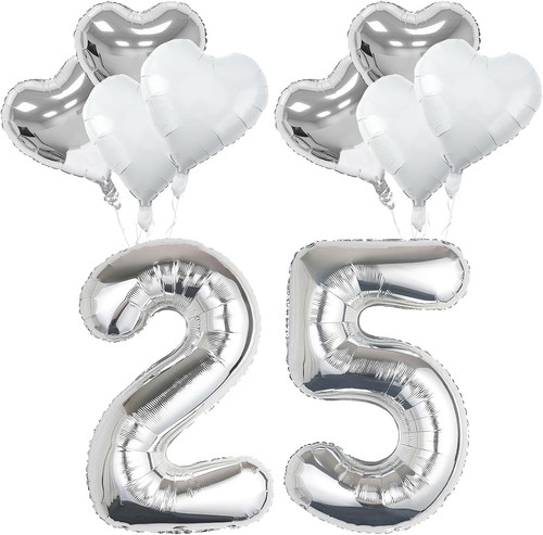 Silberhochzeit deko set - silberhochzeit,