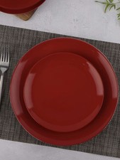 Steingut Geschirr Rot