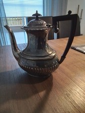 Versilberte Kaffeekanne Sheffield alt gut erhalten 