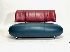Leolux Pallone Sofa Leder Couch zweifarbig Design Vintage
