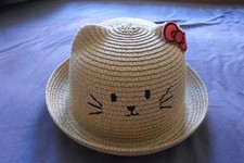 ❤ Hello Kitty ❤ Sommerhut ❤ Bast ❤ Umfang 52cm ❤ Top ❤