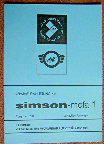 Reparaturanleitung simson mofa - reparaturanleitung,
