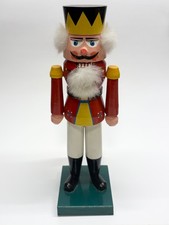 Alter Nussknacker aus Holz 35 cm, handbemalt, vermutl. DDR, aus Erzgeb. Haushalt