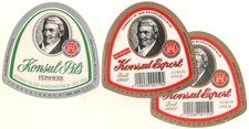 3 alte Bieretiketten 1988