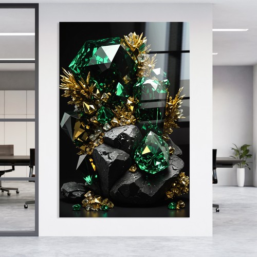 Wandbild kristalle und - ✅wandbild,