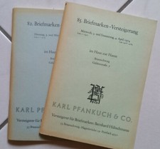 Briefmarken Auktion Kataloge Pfankuch aus 1972 - 1976   7 Stück