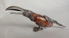 Tukan 925 er Silber Halbedelstein 83 Gramm Handarbeit Brasilien Vogel Figur