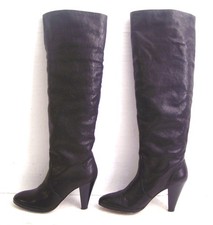 Schwarze Damen Stiefel, Leder