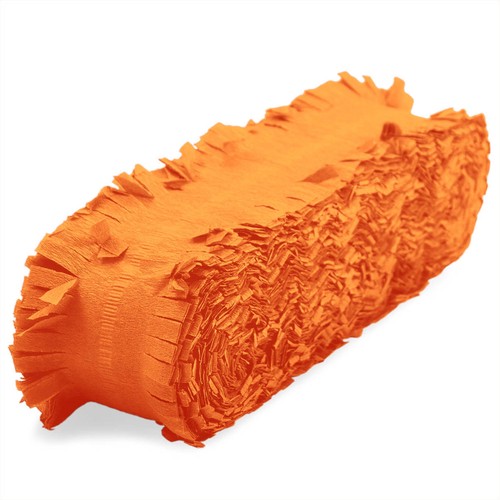 24m orange krepp girlande - orange, krepp-girlande