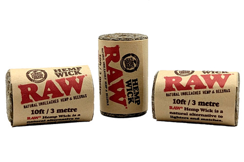 Raw hemp wick - 3x,