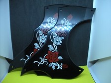 2 Gitarren-Schlagbretter für Akustikgitarren;Bassgitarren, mit Rosendesign NEU