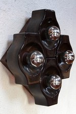 Keramik Wandlampe "Sputnik" von Leola Leuchten, Designer Cari Zalloni 70er