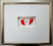 Volker Kühn - Original 3 D Objekt  " I Miss You " hands, Museumsgl