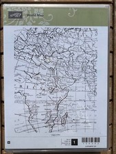 STAMPIN UP Stempel WORLD MAP, toller Hintergrund