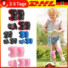 6stk Schutzausrüstung Set Protektoren Kinder Knieschoner Schoner Inline Skates^