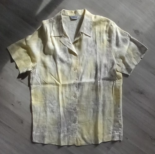 Leinenbluse gelb grau von - gelb-grau,