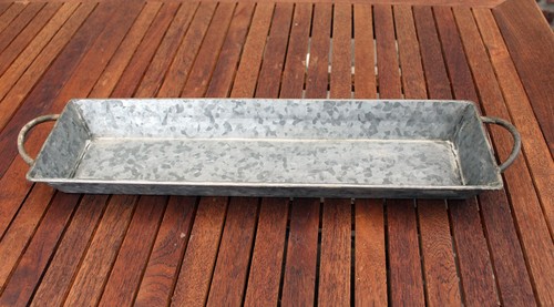 Zink tablett kerzenteller - tablett,