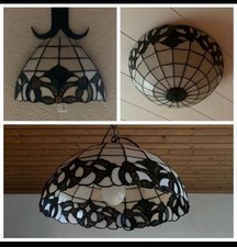 Set aus bunten Tiffany Lampen