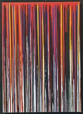 Hermann Nitsch - Großformatige aufklappbare Einladungskarte Galerie Pfefferle.