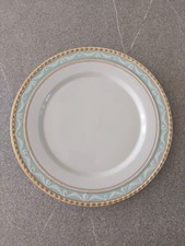 KPM Kurland Dessertteller, Goldstraffage, mintgrün, Dekor 26