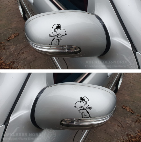 Aufkleber snoopy baron 6cm - 2x,