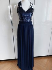 Lipsy Pailletten Abendkleid Gr. 34, dunkelblau, Neu mit Etikett
