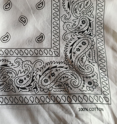 Bandana weiß paisley - bandana, weiß,