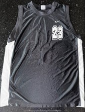 NIKE BASKETBALL Trikot mit Jordan Nr. 23 Muscle Shirt Gr: L Herren schwarz/weiß