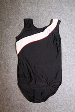 SPORTANZUG  TURNANZUG GRÖSSE 140 (10 JAHRE) SCHWARZ WEISS